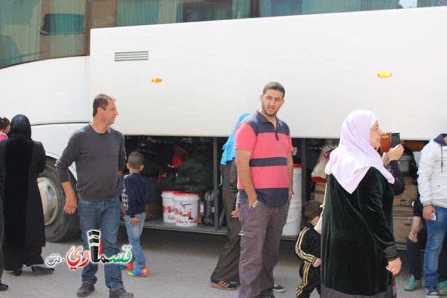  كفرقاسم : 3 حافلات من معتمري عطلة الربيع الفوج الثاني   يغادرون البلدة باتجاه الديار الحجازية والمئات في وداعهم 